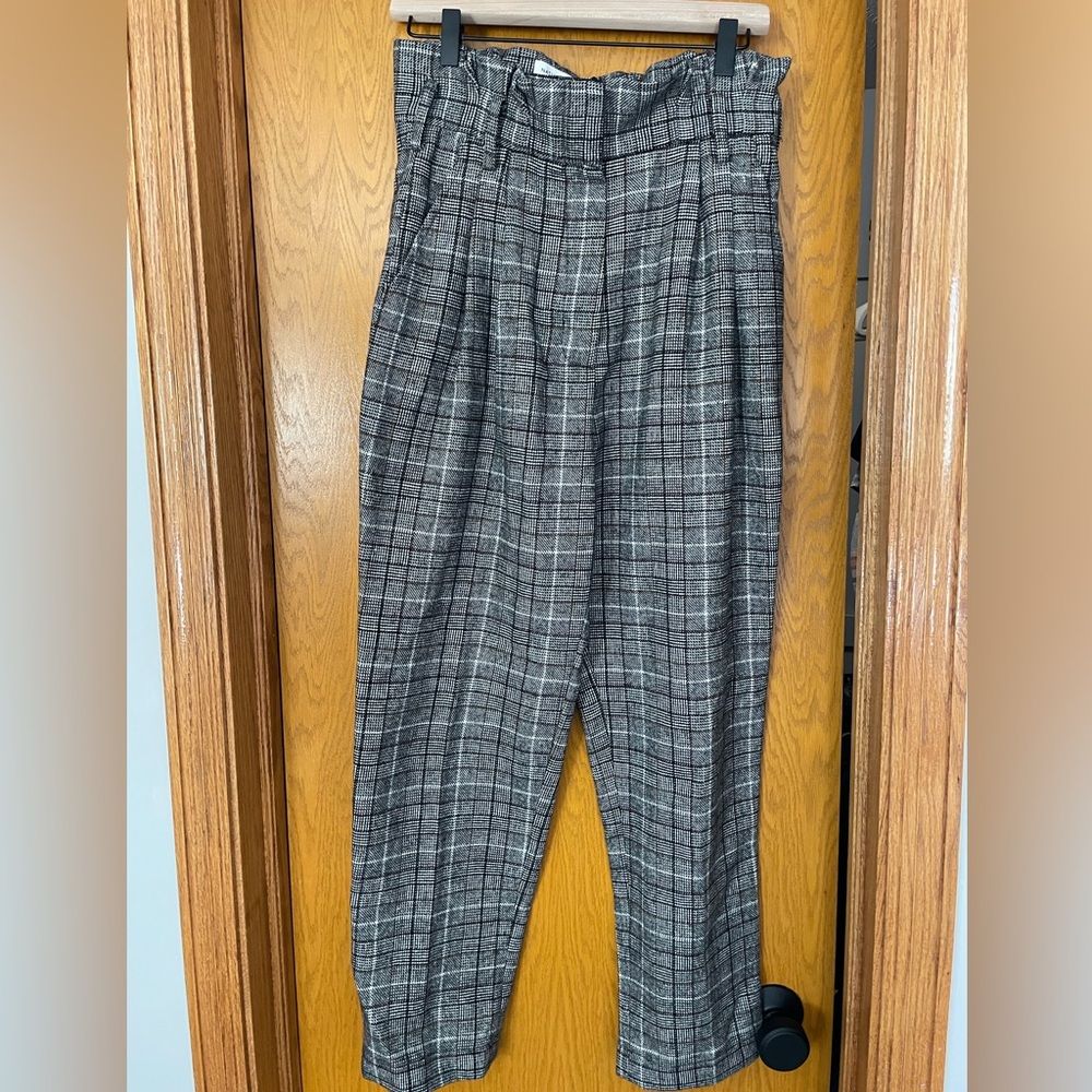 Native Youth black plaid trousers